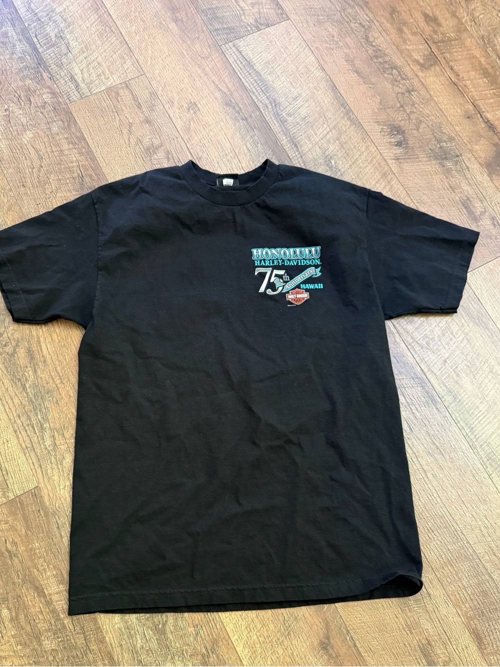 Harley-Davidson Black Tee with Honolulu Graphic